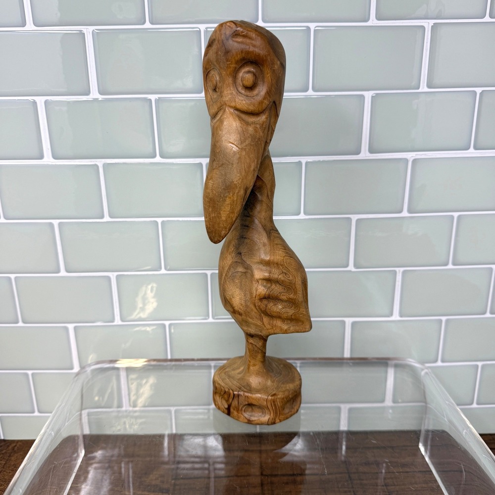Vintage C.M. Copeland Jr Wood Bird Sculpture MCM Organic Modern Decor